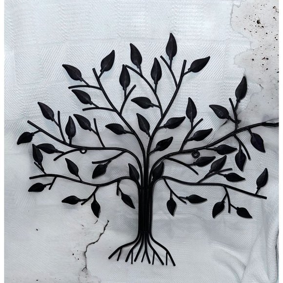 Rustic Brown Metal Tree Wall Decor Sculpture - Picture 4 of 7